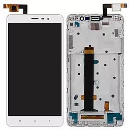 Дисплей Xiaomi Redmi Note 3 (147mm) з тачскріном і рамкою, White