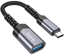 OTG-переходник Hoco UA24 M-F USB Type-C -> USB-A 3.0 Metal Gray