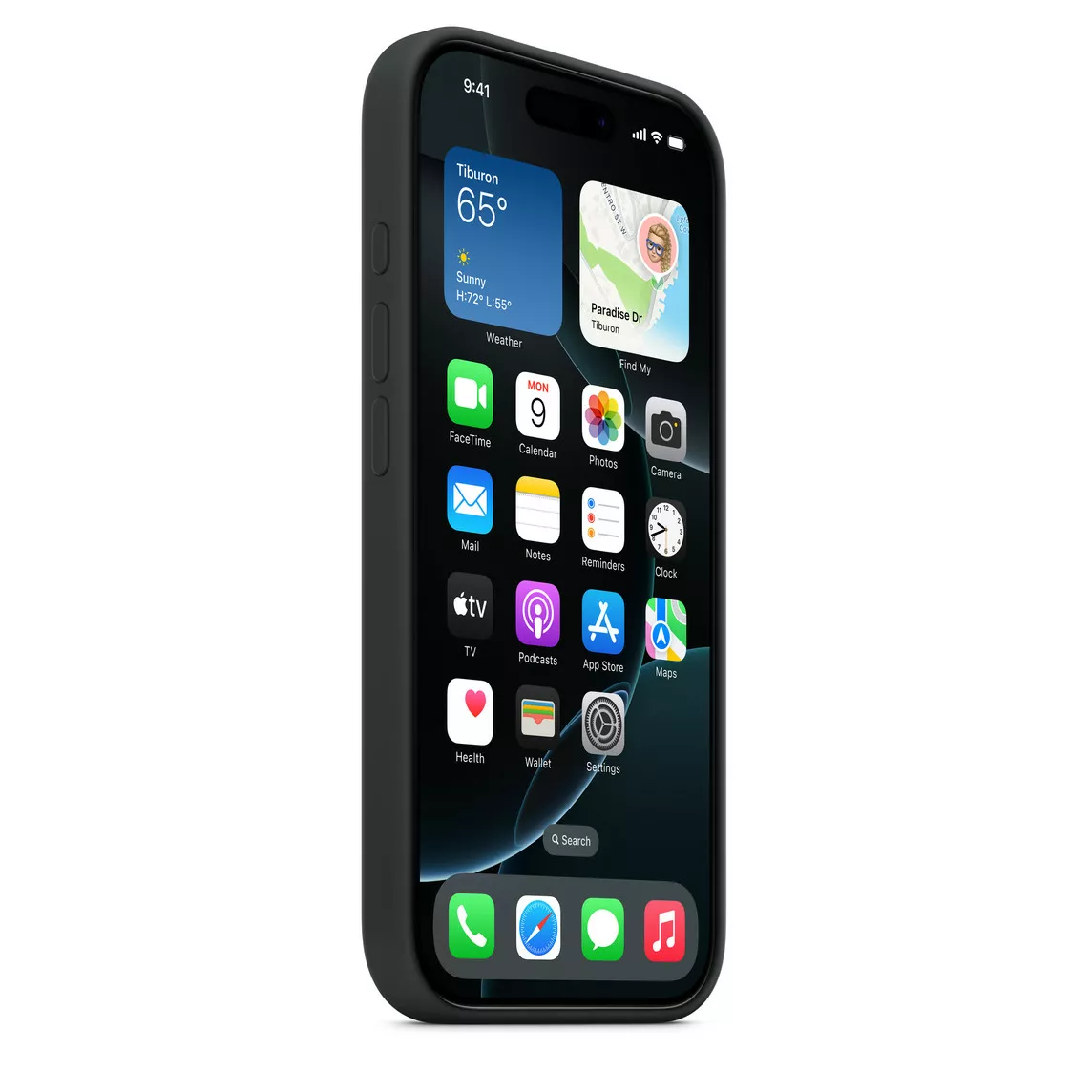 Чехол Silicone Case Full для Apple iPhone 16 Pro Black - фото 2