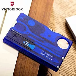 Мультитул Victorinox Swisscard Lite (0.7322.T2) Синий полупрозрачный - миниатюра 4