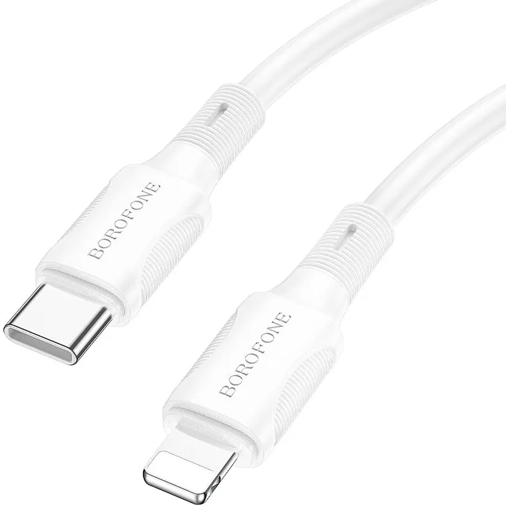 Кабель Borofone BX80 USB Type-C - Lightning 20w 3a 1м PD сable White - фото 2