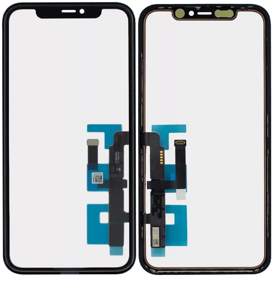 Сенсор (тачскрін) Apple iPhone 11 (з мікросхемою), з рамкою, оригінал, Black - фото 1
