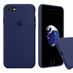 Чохол Silicone Case Full для Apple iPhone 7, iPhone 8 Midnight Blue
