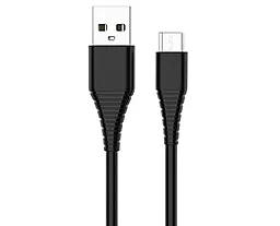 Кабель ColorWay USB-A - micro USB 12w 2.4a 1м cable Black (CW-CBUM025-BK)