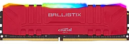 Оперативна пам'ять Crucial DDR4 8GB 3600MHz Ballistix RGB (BL8G36C16U4RL) Red