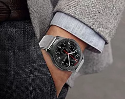 Сменный ремешок для умных часов BeCover Milanese Style для Huawei Watch GT/GT 2 46mm/GT 2 Pro/GT Active/Honor Watch Magic/Magic 2/GS Pro/Dream (22mm) Silver (707763) - миниатюра 3
