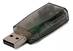 Внешняя звуковая карта ExtraDigital USB Sound card 3D Black (KBU1800)