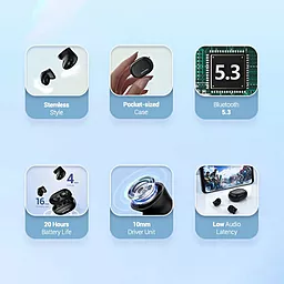 Навушники Vention Elf E06 White (NBKW0) - мініатюра 6 Навушники Vention Elf E06 White (NBKW0) - мініатюра 6
