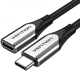 Кабель (шлейф) Vention USB Type-C - USB Type-C M/F 0.5м Silver/Black (TABHD)