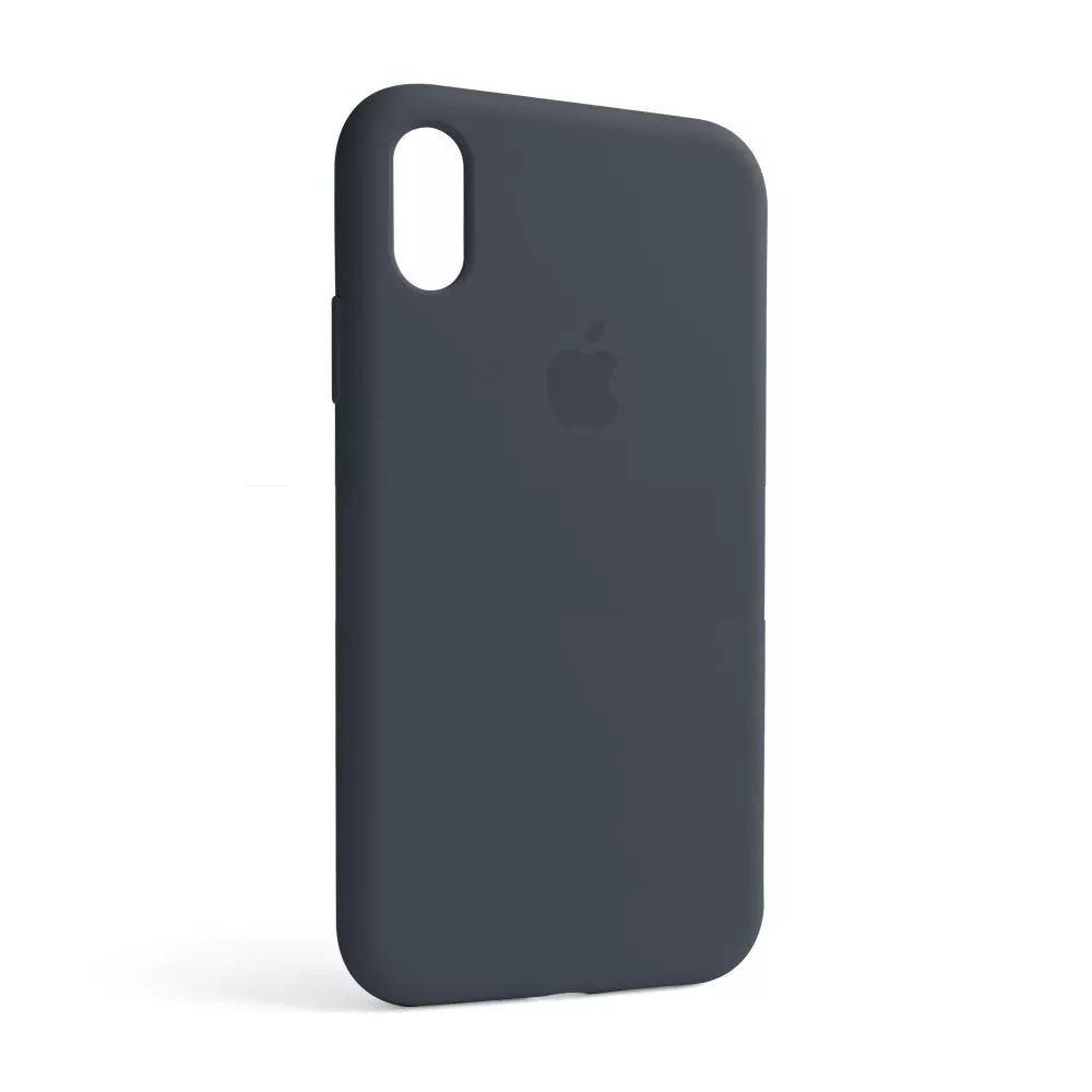 Чехол Silicone Case Full для Apple iPhone XR Dark Grey - фото 1