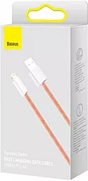 Кабель Baseus Dynamic Series USB-A - Lightning 12w 2.4a 1м cable Orange (CALD000407) - миниатюра 5 Кабель Baseus Dynamic Series USB-A - Lightning 12w 2.4a 1м cable Orange (CALD000407) - миниатюра 5