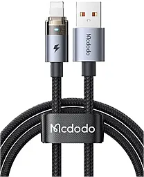 Кабель McDodo USB-A - Lightning 12w 3a 1.2m Transparent Cable with Charging Light Black (CA-6910) - фото Кабель McDodo USB-A - Lightning 12w 3a 1.2m Transparent Cable with Charging Light Black (CA-6910)