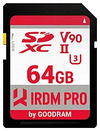 Карта пам'яті GooDRam SDXC 64GB IRDM PRO UHS-II U3 V90 (IRP-S9B0-0640R11)