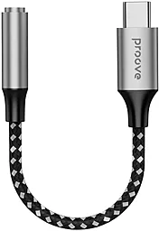 Аудио-переходник Proove SoundMesh M-F USB Type-C -> 3.5mm Gray - фото Аудио-переходник Proove SoundMesh M-F USB Type-C -> 3.5mm Gray