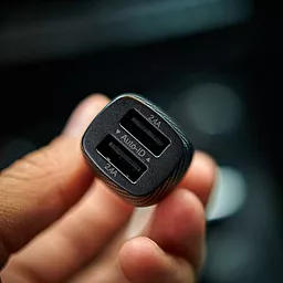 Автомобильное зарядное устройство MOXOM MX-VC07 2.4a 2xUSB-A ports car charger black - миниатюра 5
