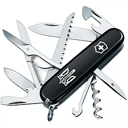 Мультитул Victorinox Huntsman Ukraine (1.3713.3_T0300u) Black Трезубец ОУН белый - фото Мультитул Victorinox Huntsman Ukraine (1.3713.3_T0300u) Black Трезубец ОУН белый