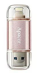 Флешка Apacer AH190 Lightning Dual USB 3.1 32GB Rose Gold (AP32GAH190H-1)