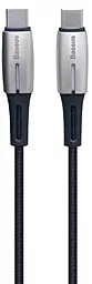Кабель USB Baseus Water Drop-Shaped Lamp 60W USB Type-C - Type-C Cable Black (CATSD-J)