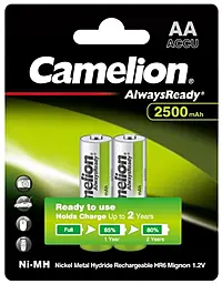Аккумулятор Camelion AA R6-2BL AlwaysReady 2500mAh Ni-MH 2шт