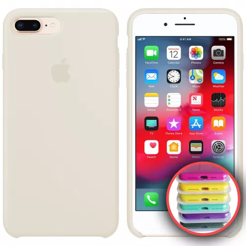 Чохол Silicone Case Full для Apple iPhone 7 Plus, iPhone 8 Plus White - фото 1