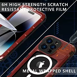 Чехол Shellbox M Waterproof Case with MagSafe для iPhone 14 Red + Black - миниатюра 11