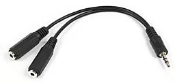 Аудио разветвитель Cablexpert mini Jack 3.5mm M/2xF 0.1 м чёрный (CCA-415-0.1M)