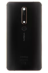 Задняя крышка корпуса Nokia 6.1 Dual Sim TA-1043 со стеклом камеры Black - фото Задняя крышка корпуса Nokia 6.1 Dual Sim TA-1043 со стеклом камеры Black