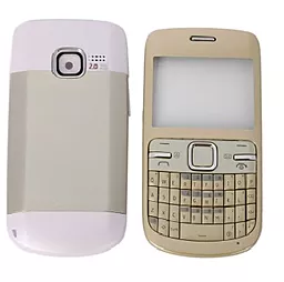 Корпус для Nokia C3-00 з клавіатурою Gold