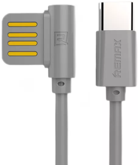 Кабель Remax Rayen USB-A - Type-C 12w 2.4a 1м cable Gray (RC-075a) - фото 1