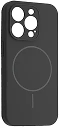 Чохол Silicone Case Full Camera Fine Ring MagSafe для Apple iPhone 15 Pro Charcoal Grey Black - фото Чохол Silicone Case Full Camera Fine Ring MagSafe для Apple iPhone 15 Pro Charcoal Grey Black
