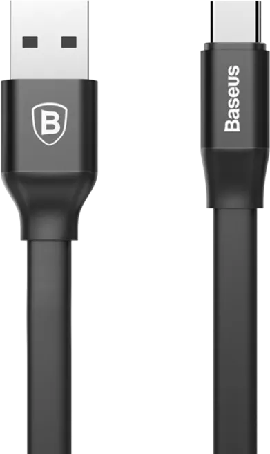 Кабель Baseus Nimble Portable USB-A - Type-C 12w 2.4a 1.2м cable Black (CALMBJ-A01) - фото 1