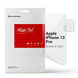 Набор гидрогелевой пленки ArmorStandart Clear для екрана + камера для Apple iPhone 13 Pro (ARM66878) - фото Набор гидрогелевой пленки ArmorStandart Clear для екрана + камера для Apple iPhone 13 Pro (ARM66878)