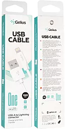 Кабель Gelius Gelius One GP-UC117 USB-A - Lightning 12w 2.4a 1м cable White - миниатюра 3 Кабель Gelius Gelius One GP-UC117 USB-A - Lightning 12w 2.4a 1м cable White - миниатюра 3