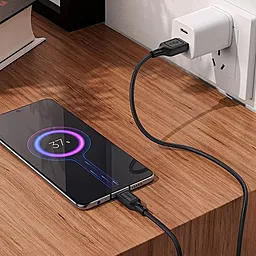 Кабель Hoco X90 Cool Silicone USB-A - micro USB 12w 2.4a 1м cable Black - мініатюра 5 Кабель Hoco X90 Cool Silicone USB-A - micro USB 12w 2.4a 1м cable Black - мініатюра 5