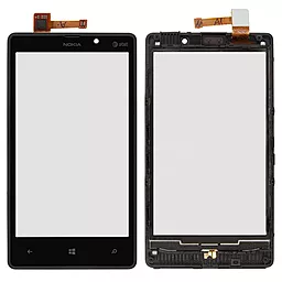 Сенсор (тачскрин) Nokia Lumia 820 with frame Black - фото Сенсор (тачскрин) Nokia Lumia 820 with frame Black