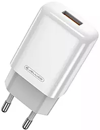 Сетевое зарядное устройство Jellico EU01 2.4a USB-A home charger white - фото Сетевое зарядное устройство Jellico EU01 2.4a USB-A home charger white