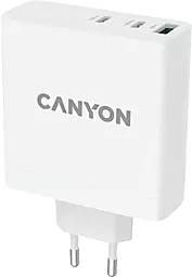 Мережевий зарядний пристрій Canyon 140w GaN PD 2xUSB-C/USB-A ports fast charger white (CND-CHA140W01)