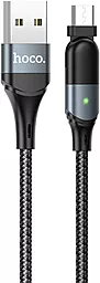 Кабель Hoco U100 Orbit USB-A - micro USB 12w 2.4a 1.2м cable Black - фото Кабель Hoco U100 Orbit USB-A - micro USB 12w 2.4a 1.2м cable Black