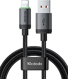 Кабель McDodo USB-A - Lightning 12w 3a 1m Cable with Charging Light Black (CA-2030) - фото Кабель McDodo USB-A - Lightning 12w 3a 1m Cable with Charging Light Black (CA-2030)