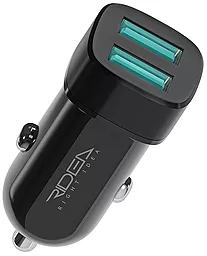 Автомобильное зарядное устройство Ridea RCC-21012 2.4a 2xUSB-A ports car charger Black - фото Автомобильное зарядное устройство Ridea RCC-21012 2.4a 2xUSB-A ports car charger Black