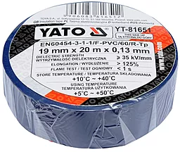 Ізострічка Yato 0.13мм x 20м х 19мм синя - фото Ізострічка Yato 0.13мм x 20м х 19мм синя