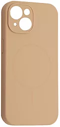 {"ru": "Чехол", "uk": "Чохол"} Silicone Case Full Camera Fine Ring MagSafe для Apple iPhone 15  Desert Gold