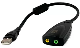 Внешняя звуковая карта Extradigital USB Sound card 3D 0.2м Black (KBU1799)