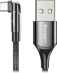 Кабель USB Essager Universal 180 Ratate 15W 3A USB Type-C Cable Black (EXCT-WX01)