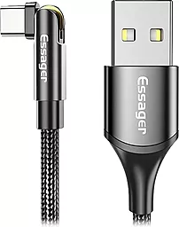 Кабель Essager Universal 180 Ratate USB-A - Type-C 15w 3a 1м cable Black (EXCT-WX01) - фото Кабель Essager Universal 180 Ratate USB-A - Type-C 15w 3a 1м cable Black (EXCT-WX01)