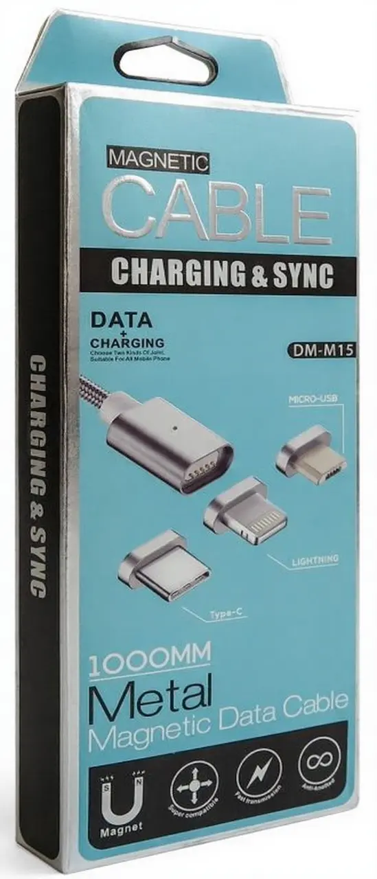 Кабель EasyLife DM-M15 USB-A to Lightning 10w 2a 1.2м cable Silver - фото 2