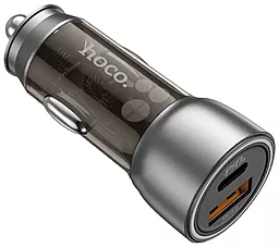 Автомобільний зарядний пристрій Hoco NZ8 43w PD USB-C/USB-A ports car charger black
