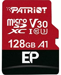 Карта памяти Patriot microSDXC 128GB EP Series Class 10 UHS-I U3 V30 A1 + SD-адаптер (PEF128GEP31MCX) - миниатюра 2