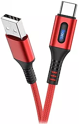Кабель USB Hoco U79 Admirable Smart Power micro USB Cable Red