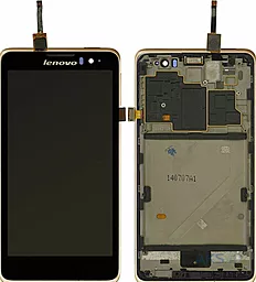 Дисплей Lenovo S8, S8 Plus (S898T) з тачскріном і рамкою, Gold - фото Дисплей Lenovo S8, S8 Plus (S898T) з тачскріном і рамкою, Gold
